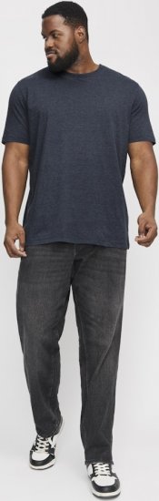 Jack & Jones ORGANIC T-Shirt Navy Blazer/Melange - Kratke Majice - Moške kratke majice za močnejše postave