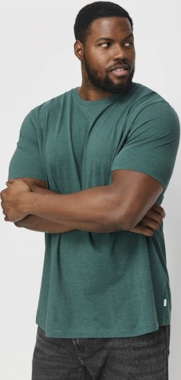 Jack & Jones ORGANIC T-Shirt Green/Melange - Kratke Majice - Moške kratke majice za močnejše postave