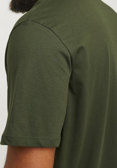 Jack & Jones JJELOGO O-Neck T-Shirt Kombu Green - Kratke Majice - Moške kratke majice za močnejše postave