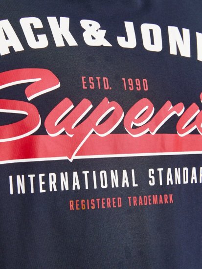 Jack & Jones LOGO O-Neck T-Shirt Dark Blue - Kratke Majice - Moške kratke majice za močnejše postave