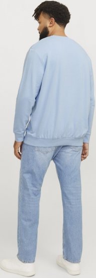 Jack & Jones HUDSON Sweatshirt Chambray Blue - Puloverji & jopice - Moški Puloverji & Jopice za Močnejše Postave