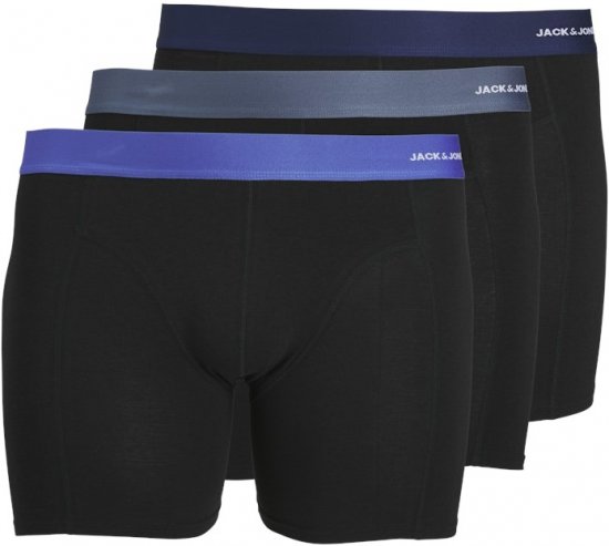 Jack & Jones Nick Bamboo Trunks 3-Pack Violet/Dazzling blue - Spodnje perilo & kopalne hlače - Moško Spodnje Perilo za močnejše postave