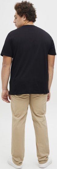 Jack & Jones Tarmac Branding Crew Neck T-Shirt Black - Kratke Majice - Moške kratke majice za močnejše postave
