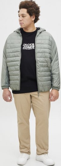 Jack & Jones Tarmac Branding Crew Neck T-Shirt Black - Kratke Majice - Moške kratke majice za močnejše postave