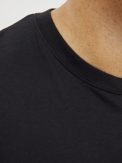 Jack & Jones Tarmac Branding Crew Neck T-Shirt Black - Kratke Majice - Moške kratke majice za močnejše postave