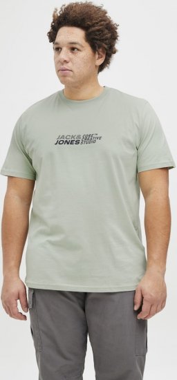 Jack & Jones Tarmac Branding Crew Neck T-Shirt Green - Kratke Majice - Moške kratke majice za močnejše postave