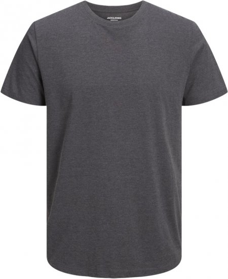 Jack & Jones ORGANIC T-Shirt Dark Grey Melange - Kratke Majice - Moške kratke majice za močnejše postave