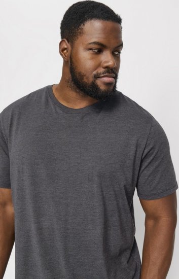 Jack & Jones ORGANIC T-Shirt Dark Grey Melange - Kratke Majice - Moške kratke majice za močnejše postave