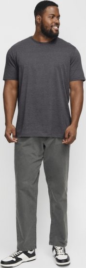 Jack & Jones ORGANIC T-Shirt Dark Grey Melange - Kratke Majice - Moške kratke majice za močnejše postave