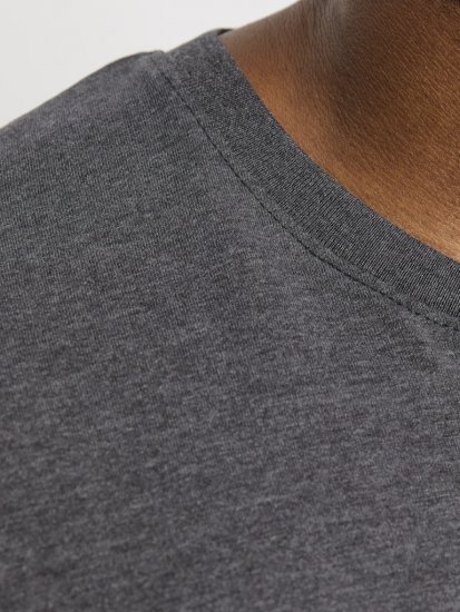 Jack & Jones ORGANIC T-Shirt Dark Grey Melange - Kratke Majice - Moške kratke majice za močnejše postave