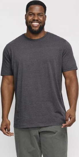 Jack & Jones ORGANIC T-Shirt Dark Grey Melange - Kratke Majice - Moške kratke majice za močnejše postave