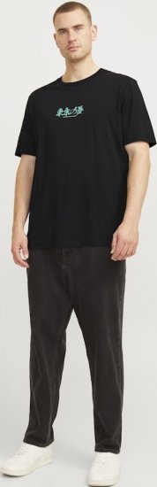 Jack & Jones Dreams Front & Back Print Crew Neck T-Shirt Black - Kratke Majice - Moške kratke majice za močnejše postave