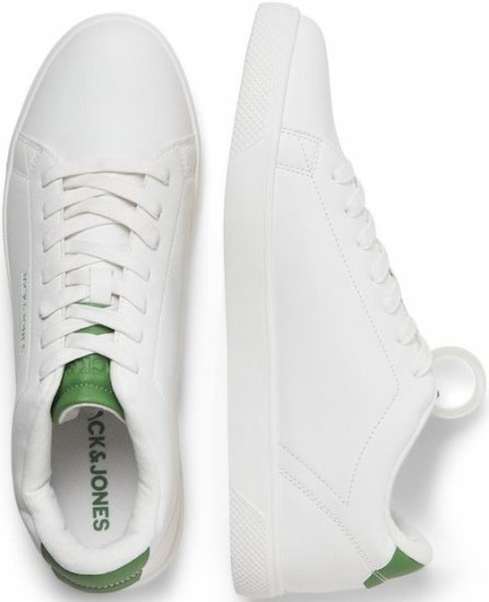Jack & Jones Bosley Sneakers White/MEDIUM GREEN - Moški čevlji 40-52 - 