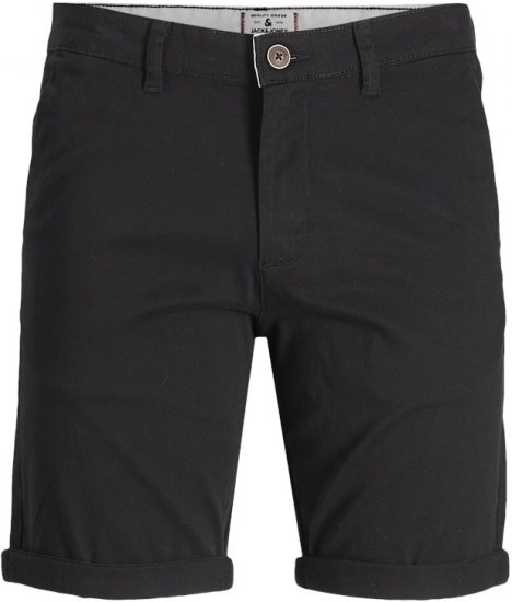 Jack & Jones Dave Chino Shorts Black - Kratke hlače - Moške Kratke Hlače za Močnejše Postave