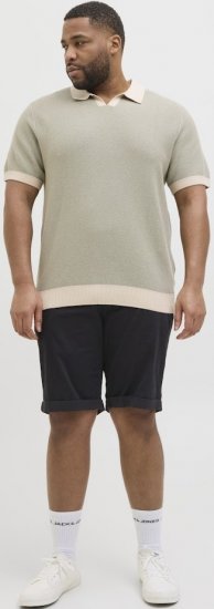 Jack & Jones Dave Chino Shorts Black - Kratke hlače - Moške Kratke Hlače za Močnejše Postave