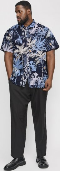 Jack & Jones Hawaii AOP Shirt Blue - Srajce - Moške srajce za Močnejše Postave