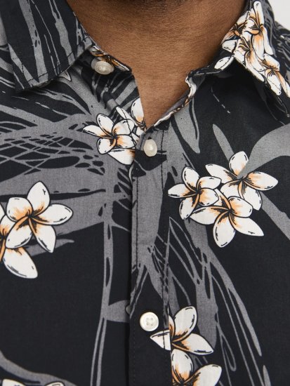 Jack & Jones Hawaii AOP Shirt Black - Srajce - Moške srajce za Močnejše Postave