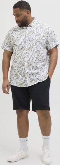 Jack & Jones Dave Chino Shorts Dark Navy - Kratke hlače - Moške Kratke Hlače za Močnejše Postave