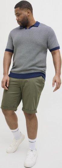 Jack & Jones Dave Chino Shorts Green - Kratke hlače - Moške Kratke Hlače za Močnejše Postave