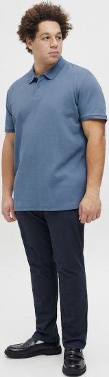 Jack & Jones AUSTIN CLASSIC Polo Blue - Polo majice - Moške Polo Majice za Močnejše Postave
