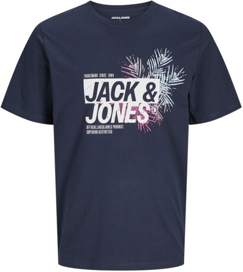  Jack & Jones Jaxon Crew Neck T-Shirt Sky Captain - Kratke Majice - Moške kratke majice za močnejše postave
