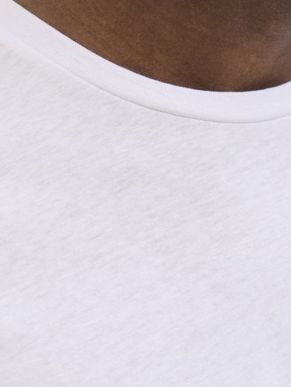  Jack & Jones Jaxon Crew Neck T-Shirt White - Kratke Majice - Moške kratke majice za močnejše postave