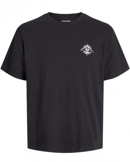  Jack & Jones Jackie Crew Neck T-Shirt Black - Kratke Majice - Moške kratke majice za močnejše postave