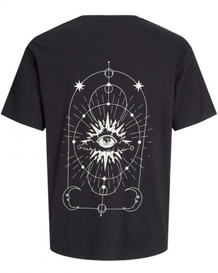  Jack & Jones Jackie Crew Neck T-Shirt Black - Kratke Majice - Moške kratke majice za močnejše postave