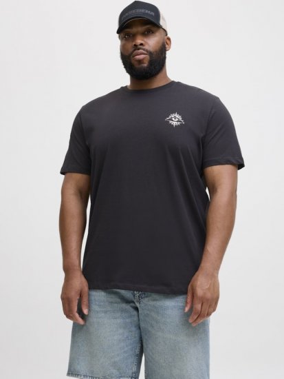  Jack & Jones Jackie Crew Neck T-Shirt Black - Kratke Majice - Moške kratke majice za močnejše postave