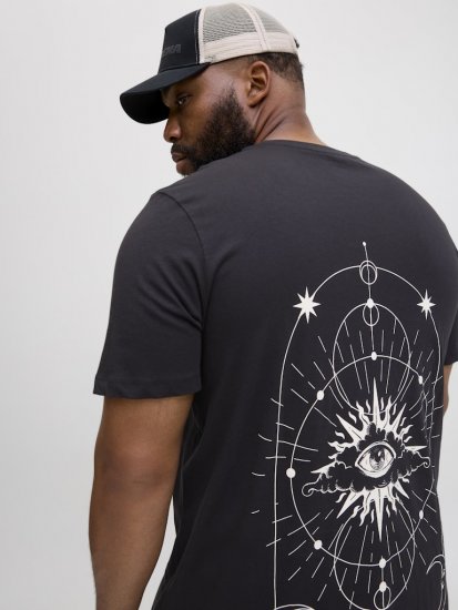  Jack & Jones Jackie Crew Neck T-Shirt Black - Kratke Majice - Moške kratke majice za močnejše postave