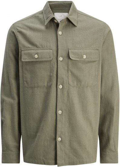 Jack & Jones Raymond Spring Long Sleeve Overshirt Green - Srajce - Moške srajce za Močnejše Postave