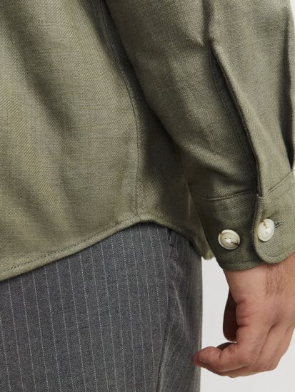 Jack & Jones Raymond Spring Long Sleeve Overshirt Green - Srajce - Moške srajce za Močnejše Postave