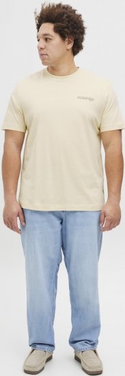 Jack & Jones Boston Photo Crew Neck T-Shirt Antique White - Kratke Majice - Moške kratke majice za močnejše postave