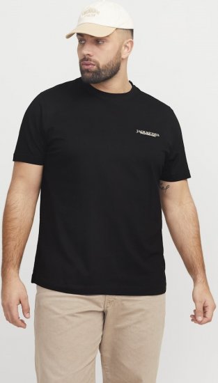Jack & Jones Boston Photo Crew Neck T-Shirt Black - Kratke Majice - Moške kratke majice za močnejše postave