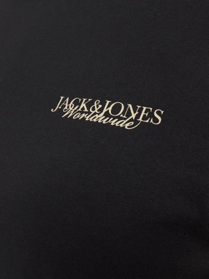 Jack & Jones Boston Photo Crew Neck T-Shirt Black - Kratke Majice - Moške kratke majice za močnejše postave