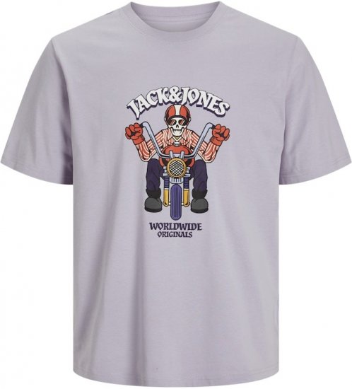 Jack & Jones Anatomy Skull Crew Neck T-Shirt Violet - Kratke Majice - Moške kratke majice za močnejše postave