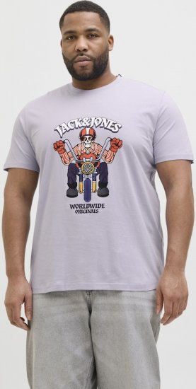 Jack & Jones Anatomy Skull Crew Neck T-Shirt Violet - Kratke Majice - Moške kratke majice za močnejše postave