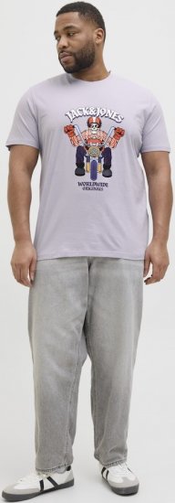 Jack & Jones Anatomy Skull Crew Neck T-Shirt Violet - Kratke Majice - Moške kratke majice za močnejše postave
