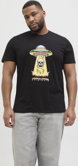 Jack & Jones Anatomy Skull Crew Neck T-Shirt Black - Kratke Majice - Moške kratke majice za močnejše postave