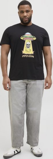 Jack & Jones Anatomy Skull Crew Neck T-Shirt Black - Kratke Majice - Moške kratke majice za močnejše postave