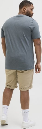 Jack & Jones Split Pocket Print T-Shirt Grey - Kratke Majice - Moške kratke majice za močnejše postave