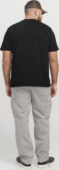 Jack & Jones Tarmac Camo Crew Neck T-Shirt Black - Kratke Majice - Moške kratke majice za močnejše postave