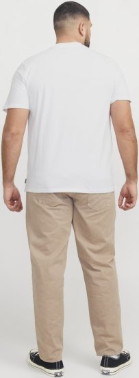 Jack & Jones Tarmac Camo Crew Neck T-Shirt Bright White - Kratke Majice - Moške kratke majice za močnejše postave
