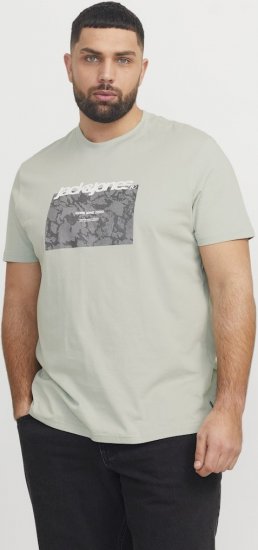 Jack & Jones Tarmac Camo Crew Neck T-Shirt Green - Kratke Majice - Moške kratke majice za močnejše postave