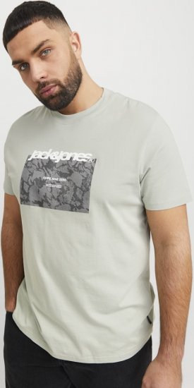 Jack & Jones Tarmac Camo Crew Neck T-Shirt Green - Kratke Majice - Moške kratke majice za močnejše postave