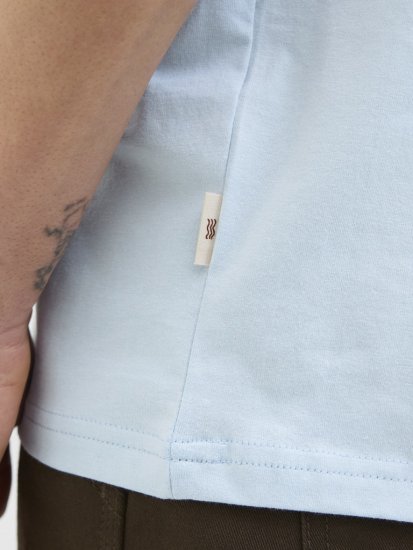 Jack & Jones Vira Branding Crew Neck T-Shirt Skyway - Kratke Majice - Moške kratke majice za močnejše postave