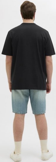 Jack & Jones Hydra Crew Neck T-Shirt Black - Kratke Majice - Moške kratke majice za močnejše postave