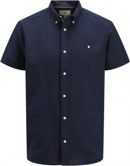 Jack & Jones Summer Shield Short Sleeve Shirt Maritime Blue - Srajce - Moške srajce za Močnejše Postave