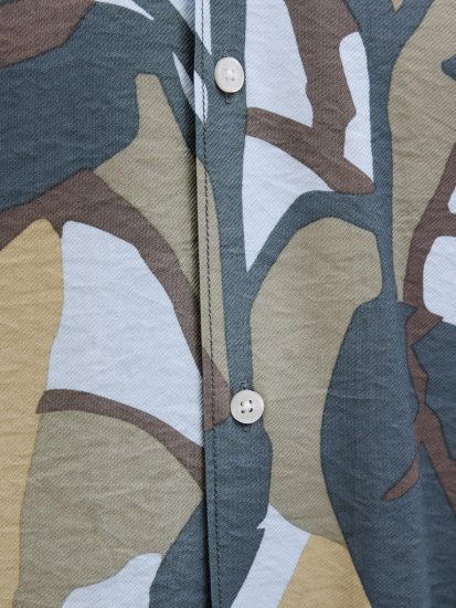 Jack & Jones Vira Marshall AOP Short Sleeve Shirt Silver Sage - Srajce - Moške srajce za Močnejše Postave