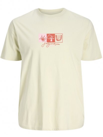 Jack & Jones Canggu Crew Neck T-Shirt Celadon Tint - Kratke Majice - Moške kratke majice za močnejše postave